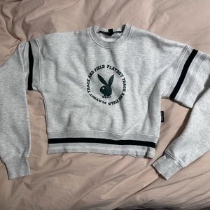 Playboy x Missguided varsity cropped sweatshirt